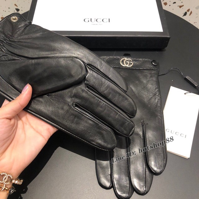 Gucci專櫃新款觸屏手套男士手套 古馳高檔羊皮手套 mmyj1672